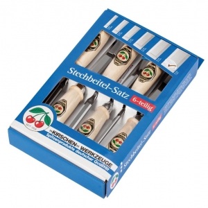 Kirsche Stechbeitelsatz 6tlg. Karton - 1111SB