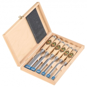 Kirsche Stechbeitelsatz 6tlg. Holzkasten