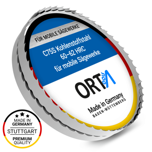 Bandsägeblätter für mobile Sägewerke Standart