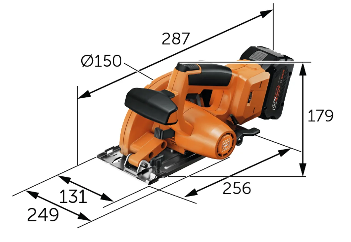 Fein Akku-Handkreissäge F-IRON Cut 57 AS