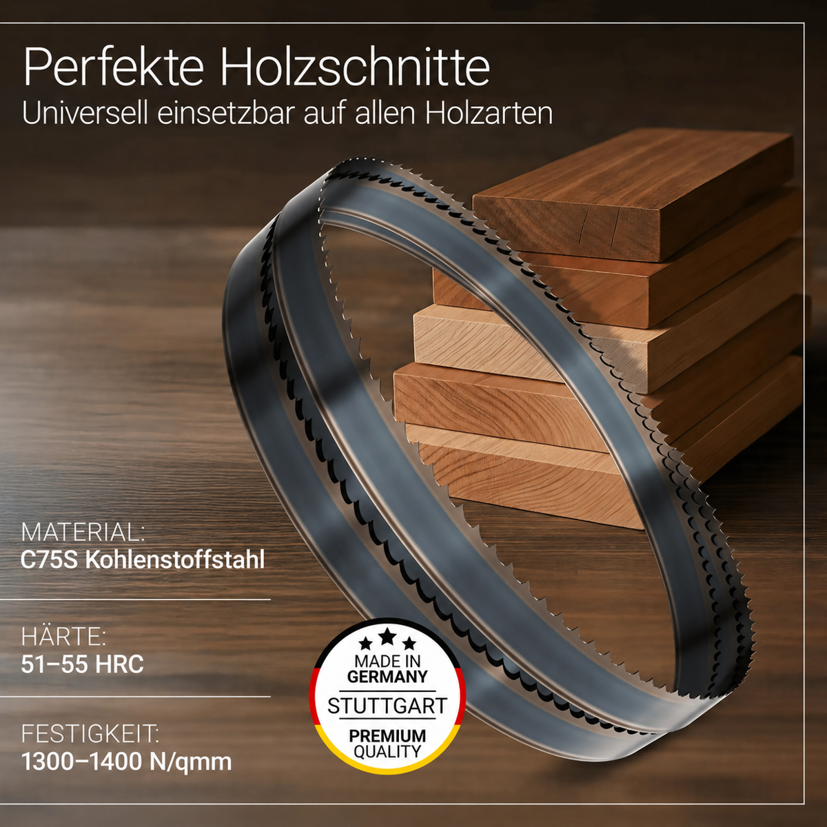 Flexback Sägeblatt für Holz - 2240 x 16 x 0,65 x 4 ZpZ
