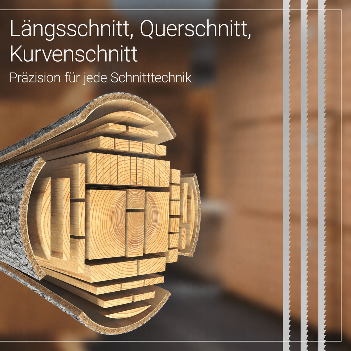 Spezialstahl Sägeblatt für Holz -1712 x 12 x 0,50 x 4 mm