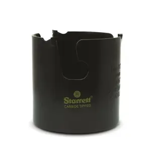 Starrett Hartmetall-bestückte Lochsäge - MPH0296 Mehrzweck-TCT-Lochsäge - für Holz-MDF-Kunststoff-Keramik-Wandfliesen - 65 mm, Schwarz