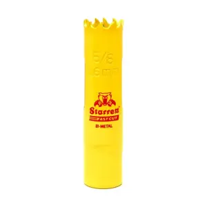 Starrett HSS Bi-Metall-Lochsäge - FCH0058 schnell geschnittene extra Kobalt-Lochsäge - für rostfreies Blech Holz Kunststoff verschiedene Materialien - 16mm